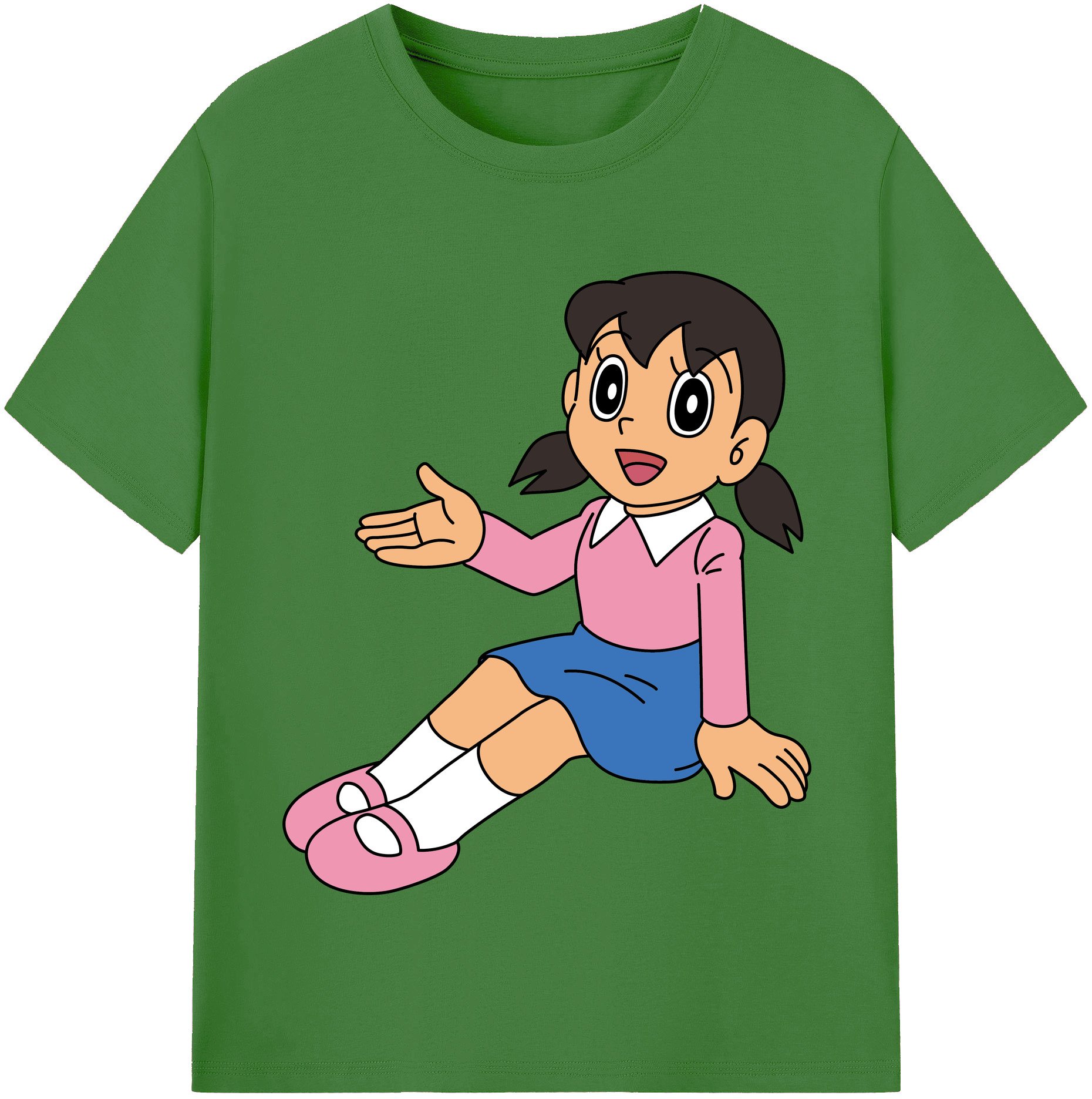 （画像用） ドラえもん みなもと しずか Doraemon Shizuka Minamoto レディースカジュアルプリントTシャツ（綿100％）